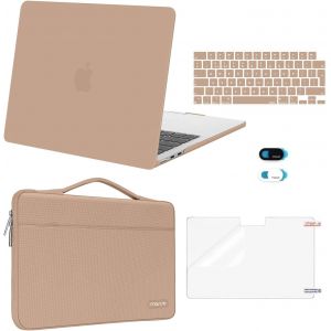 Compatible Avec Macbook Air 13 Pouces M4 M3 M2 A3240 A3113 A2681 2022-2025,Coque Rigide 13,6"" &Pochette Transport&Clavier Qwerty&Protecteur D'&Eacute;cran&Couvercle Webcam,Brun Bronze - Neuf