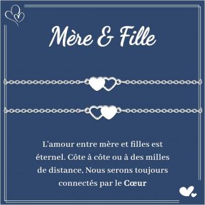 2/3 Pièces Bracelet Mère Fille/Mamie Petite Fille Cadeau Pour Mère Et Fille/Grand Mere Et Petite Filles Cadeau Maman Mamie Cadeau Pour Original Pour Mère Et Fille Bracelet Coeur - Neuf