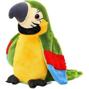 Jouet en peluche perroquet parlant, enregistrement electrique, jouet interactif pour enfants - Neuf