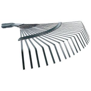 Râteau à éventail en acier de 42 cm, râteau lourd de remplacement pour jardin, pelouse, patio, feuilles, pelouse, 22 dents - Neuf