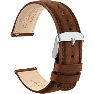 Bracelet De Montre &Agrave; D&eacute;gagement Rapide, Cuir V&eacute;ritable En D&eacute;tresse, Boucle En Acier Inoxydable, Largeur De Bande 18mm 19mm 20mm 22mm 24mm - Neuf