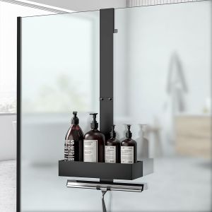 Etagere Douche à Suspendre Etagere Douche sans Percage Rangement Salle de Bain Porte Shampoing Douche Noir - Neuf