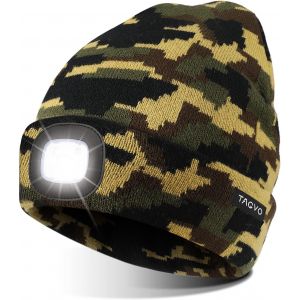 Usb Rechargeable 8 Led Bonnet Chapeau,Lumineux Casquette &Eacute;clairage Et Clignotant Alarme Led Mains Libre Lampe De Lampe Frontale Tricot&eacute; Bonnet Unisex Hiver Chaud Sport Knit Cap Chapeau! - Neuf