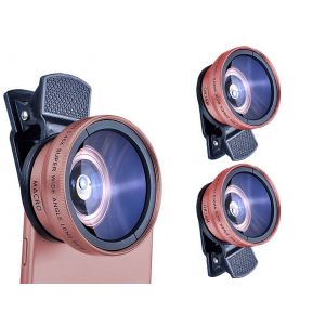 Kit d'objectif macro grand angle 0,45x portable 2 en 1 pour smartphone - Neuf