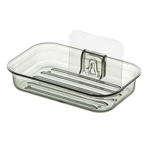 Installation Facile Porte-Savon Cuisine Mural Plat Sans Per&ccedil;age Moderne Drain Transparent Salle de Bain Barre Shampoing DoucheConteneur B - Neuf