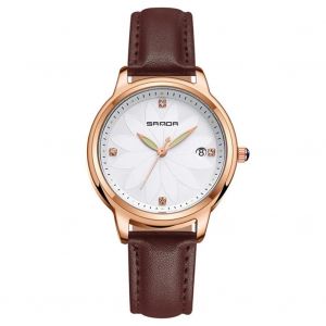 Sanda Femmes &Agrave; La Mode Casual Alliage Quartz Montre Pu Bande Montre-Bracelet Filles Montres (Marron) - Neuf