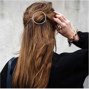 Kal-Barrette Cercle Creux De Bohème Barrette Cercle Argenté Barrette Cercle Géométrique Barrette Cercle En Métal Accessoires Cheveux Décoratifs Pour Femmes Et Filles - Neuf