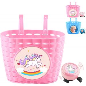 Panier Velo Enfant, Enfants Avant Guidon Paniers, Dinosaure, Licorne Panier Velo, Détachable Avant Vélo Convient À La Plupart Des Vélos Pour Enfants Tels Que Tricycles, Roulettes - Neuf