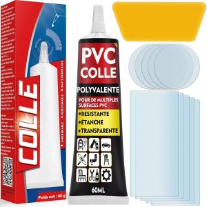 Loc-Kit Reparation Piscine,Kit Reparation Spa Gonflable,Étanche Colle Pvc,Rustine Matelas Gonflable Gonflable S'applique À Chateau Gonflable,Kayak,Super Pouvoir Adhésif,Durable - Neuf