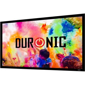 Duronic FFPS150 /169 Ecran de projection fixe de 150 pouces ou 381 cm ? Ratio 16:9 ? Monture en m&eacute;tal avec rev&ecirc;tement velours et toile extensible anti-pli ? Installation murale id&eacute;ale pour home cin&eacute;ma - Neuf