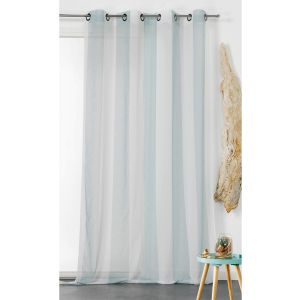 Voilage &Agrave; Rayures Verticales Color&eacute;es - Neuf