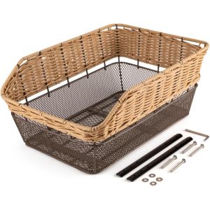 Subzonal-Weave Panier De V&eacute;lo Arri&egrave;re De 25 L, Avec Capacit&eacute; De Charge Jusqu'&agrave; 20 Kg, Socle En M&eacute;tal, Sac D'&eacute;cole, Panier Pour Courses, R&eacute;sistant Aux Intemp&eacute;ries, Ne Rouille Pas, V&eacute;lo &Eacute;lectrique, V&eacute;l - Neuf