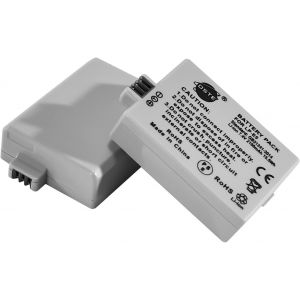2pcs LP-E5 Li-ion Batterie compatibles avec Canon EOS 450D, EOS 500D, EOS 1000D, Kiss F, Kiss X2, Kiss X3, Rebel XS, Rebel XSi - Neuf