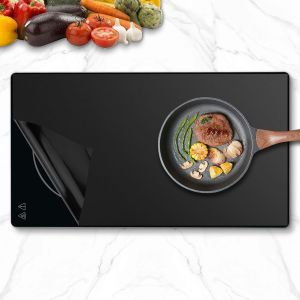 AYUHR-Tapis de protection pour induction, tapis de protection pour cuisinière à induction, tapis en silicone pour induction (noir, 52 x 78 cm) - Neuf