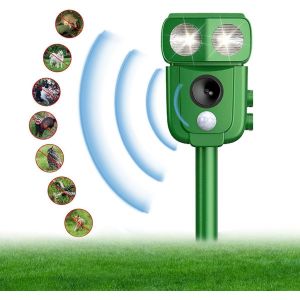 Kalanka-R&eacute;pulsif Pour Chats Solaire,R&eacute;pulsif Chat Ultrason Exterieur, R&eacute;pulsif Ultrason Anti Rongeurs Avec D&eacute;tecteur De Mouvement, Repulsif Chat Exterieur Pour Anti Chats Chiens Souris Ratons Animaux - Neuf
