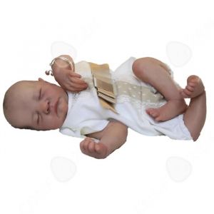 C Poup&eacute;e Reborn Corps en coton de 49 cm non imperm&eacute;able Cadeau id&eacute;al pour les enfants de plus de 2 ans Jolie poup&eacute;e aux yeux ferm&eacute;s - Neuf