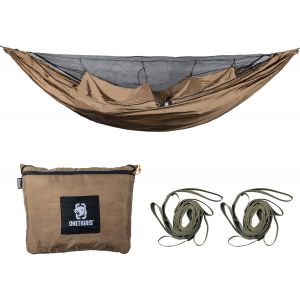 Ulteronixshop-Kompound Hamac De Voyage 1 Personne Hamac Ext&eacute;rieur Avec Moustiquaire |Emballage Modulaire 260x130cm(Coyote Brown) - Neuf