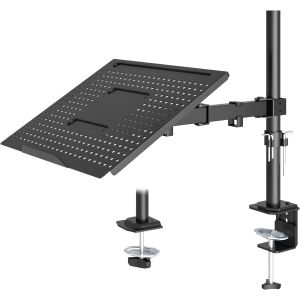 CHECARZHN--NO1-Bras De Ecran Pc Avec Plateau Ventilé, Entièrement Réglable Pour Ecran Led Lcd De 13 À 32 Pouces Et Ordinateur Portable Jusqu'À 16¿, 2 Options De Montage, Inclinaible, Pivotant Et Rota - Neuf