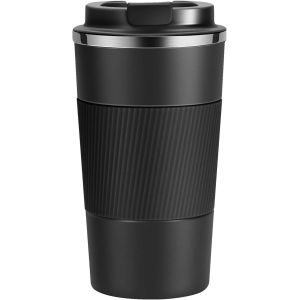 ERYI-Tasse Café Mug Isotherme De Voyage Isolée Thermo En Acier Inoxydable Tasse Voiture Etanche Sans Bpa Tasse Thermique Avec Couvercle Chaud Et Froid (500Ml, Noir) - Neuf