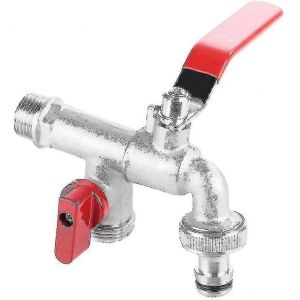 Robinet ext&eacute;rieur pour machine &agrave; laver, robinet d'eau &agrave; 90 degr&eacute;s, double vanne, robinet en laiton 1/2" pour machine &agrave; laver, pour jardin ext&eacute;rieur - vous - Neuf