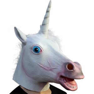 Animal Masque De Luxe De La Licorne Masque Nouveauté Halloween Costume De Latex De La Tête D'animal Masque De Masque De Licorne - Neuf