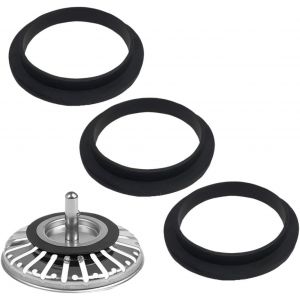 SJZG-Bouchons Pour Baignoire,Lot De 3 &Eacute;gouttoirs &Agrave; Rebond Pour Lavabo, Tampons En Caoutchouc, Couvercle De Vidange De Lavabo, Joint De Blocage De L'Eau, Anneau En Cuir De Silicone, Accessoires - Neuf