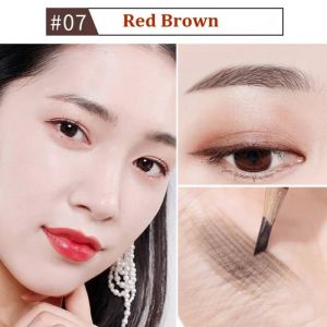 Crayon &Agrave; Sourcils Imperm&eacute;able Avec Nervures,Crayon &Agrave; Sourcils Pelable Pour Le Marquage,Le Contour,La Teinte Des Sourcils,Le Maquillage,Le Microblading,La D&eacute;finition Des Sourcils.07 Red Brown. - Neuf