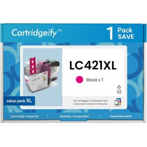 LC 421XL Magenta Cartouches d'encre Compatible avec Brother LC-421VAL LC-421 XL M,pour Brother MFC-J1010DW,DCP-J1050DW,DCP-J1140DW,DCP-J1800DW - Neuf