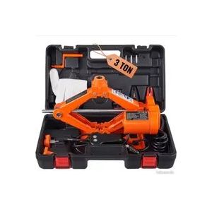 Cric &Eacute;lectrique 3T 12V &iquest; Cric &agrave; Ciseaux avec Cl&eacute; &agrave; Chocs &iquest; Levage Portable pour Voiture SUV Camion - Neuf