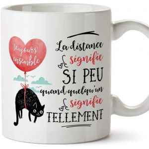 Eryi-Mug/Tasse Saint Valentin (Je T'aime) - La Distance Signifie Si Peu - Idées Cadeaux Romantique Pour Amoureux/Petits Amis/Copains - Neuf