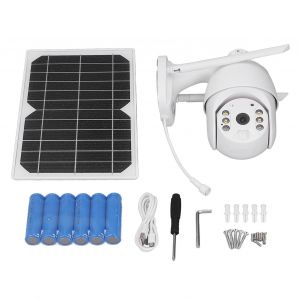 XYONG Camera de securite solaire 2MP 2.4G WIFI sans fil 1080P avec projecteur couleur, vision nocturne, audio bidirectionnel, etancheite IP66 - Neuf