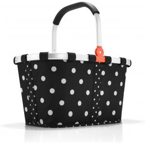 SJZG-Carrybag - Cabas Courses Avec Cadre Aluminium Stable, Poign&eacute;e Rabattable, Poche Int&eacute;rieure Zipp&eacute;e, Pliable, Capacit&eacute; 22L, Polyester De Haute Qualit&eacute;, D&eacute;perlant, En Mixed Dot Pattern - Neuf