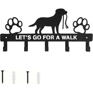 Crochets Pour Cl&eacute;s, 5 Crochets En M&eacute;tal Pour Laisse De Chien, Crochets Muraux En Fer Pour Porte D'entr&eacute;e, Rangement De Affaires D'ext&eacute;rieur Pour Chien, Pour Accrocher Collier, Laisse - Neuf