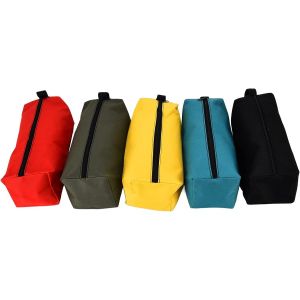 CHECARZHN--NO1-5 Sac À Outils Petit, Pochette À Outils À Glissière En Toile Sac De Rangement D'Outils Pour Petites Vis Portables Clous Outils Organisateurs 30 X 11 Cm/11,8 X 4,3 Inch - Neuf