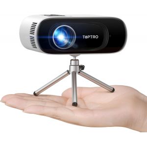 [Auto Keystone] Mini Projector Full Hd Supports 1080p, 16,000 Lumens Mini Wifi Bluetooth Projector Portable Home Theater Projector For Ios/Android/Pc/Ps5/Tv Stick/Hdmi/Usb (Tripod Included) - Neuf