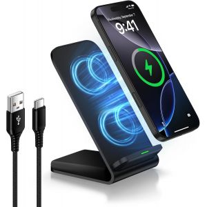 Google Pixel Support De Charge Sans Fil Rapide 15 W Pour Google Pixel 9 Pro/8/7/6/5/Samsung Galaxy S25+/S24 Fe/S23/S22/S21/S20 - Neuf