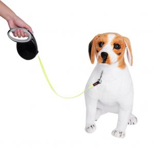 Hjlian Laisse Retractable Pour Chiots Et Chats, 5 M, Pour Promenade En Exterieur, Corde De Traction (Noire) - Neuf