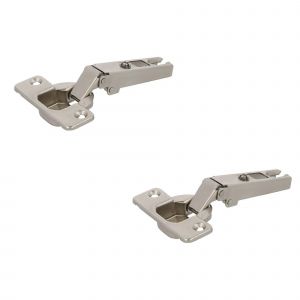 Charni&egrave;res Pack de 2, Nickel&eacute; Acier, Diam&egrave;tre 35 mm, 110 Degr&eacute;s d'Ouverture, d'Argent, de Meubles de Portes et d'Armoires de Cuisine - Neuf