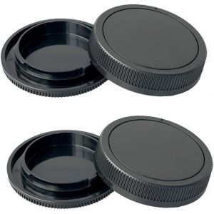 Lot de 2 bouchons de corps et cache d'objectif arrière pour Compatible avec Canon EOS M50II M50 M100 M3 M5 - Neuf