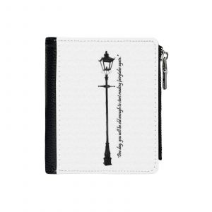 Portefeuille Lampadaire De Narnia=5 Compact En Simili-Cuir Porte-Cartes Fermeture Éclair Homme Femme Ad - Neuf