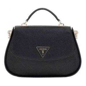 GUESS Sac à main noir pour femme - Eco Gloriana Girlfriend Satchel Bag 291567 - Neuf