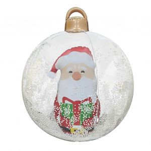 23,6 Gonflable de No&euml;l avec des Boules de LED G&eacute;ant de la Lumi&egrave;re Jusqu'D&eacute;cor&eacute;es Boule PVC Pliable Effacer &agrave; Distance le Contr&ocirc;le de la D&eacute;coration Ext&eacute;rieure pour des Vacances Santa - Neuf