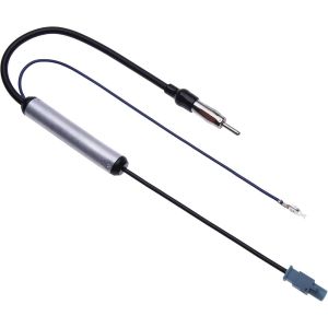 Adaptateur De Antenne Radio Fakra Diversity De | Adaptateur D'antenne Amplifi&eacute; Terminal Radio Auxiliaire St&eacute;r&eacute;o V&eacute;hicule Compatible avec A.U.D.I A4, S4 2009-2014 | Fiche M&acirc;le Fakra &Agrave; DIN M&acirc;le - Neuf