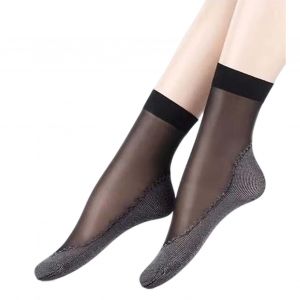 10 Paires De Chaussettes De Cheville Ultra Fines, Respirantes, Antidérapantes, Couleur Unie, Absorption De La Sueur, Sans Couture, Semelle En Coton D'été, Chaussettes Transparentes D'intérieur-Noir - Neuf