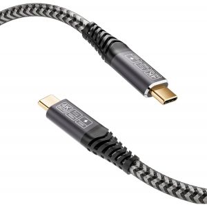 Cable USB C vers USB C 20 Gbps, C&acirc;ble USB 3.2 Gen2, 100W 20V/5A c&acirc;ble usbc charge rapide, Transmission vid&eacute;o 4K @ 60Hz pour tablettes, hubs, dispositifs USBC 1M - Neuf