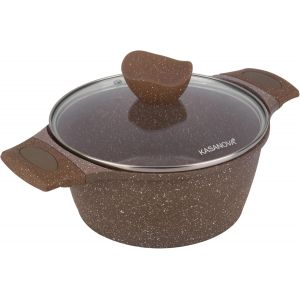 Subzonal-Casserole Antiadh&eacute;sive 0 Grassi, Casserole Pour Induction, Avec Couvercle, Rev&ecirc;tement Antiadh&eacute;sif, Inox, Four Jusqu&iquest;&Agrave; 250 &deg;C (24 Cm) - Neuf