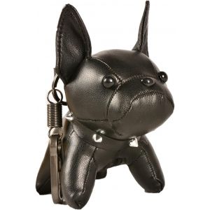 Kal-Porte-Clés Bouledogue Français, Breloque De Sac En Cuir, Noir, Taille M, Noir, M - Neuf