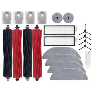 Kit d'accessoires pour aspirateur robot S8 MaxV Ultra, rouleau, brosse lat&eacute;rale, filtre, serpilli&egrave;re, sacs &agrave; poussi&egrave;re - Neuf