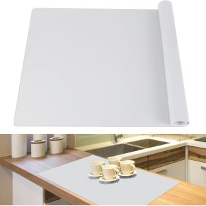 Jexnovashop-Protection De Plan De Travail En Silicone 60x40 Cm - Grand Tapis En Silicone Résistant À La Chaleur- Anti-Dérapant & Imperméable - Pour Cuisine, Résine Et Peinture¿, Gris - Neuf