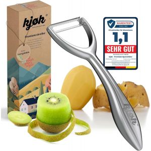 Premium Wide Peeler with S420 Stainless Steel Blade-Professional 100% Stainless Steel Peeler for Asparagus,Fruits and Vegetables-Rust Free-Chef Peeler Large - Neuf